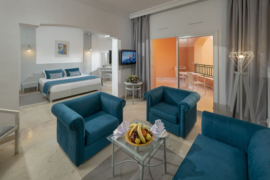 32 Room (Renovated 2020) - Junior Suite - Living Corner or Room - El Ksar Resort  _ Thalasso - Sousse